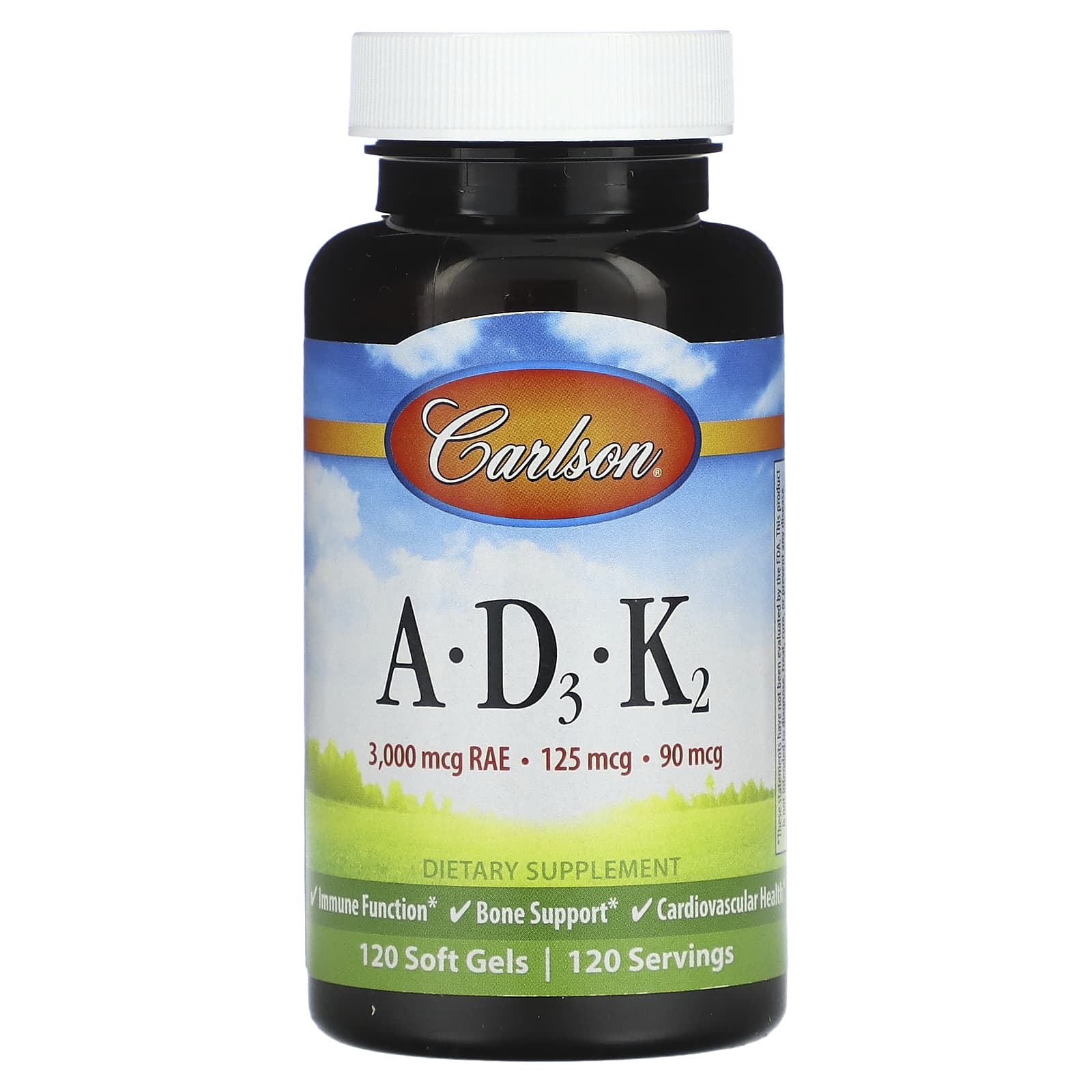 Carlson-A-D3-K2-120 Softgels