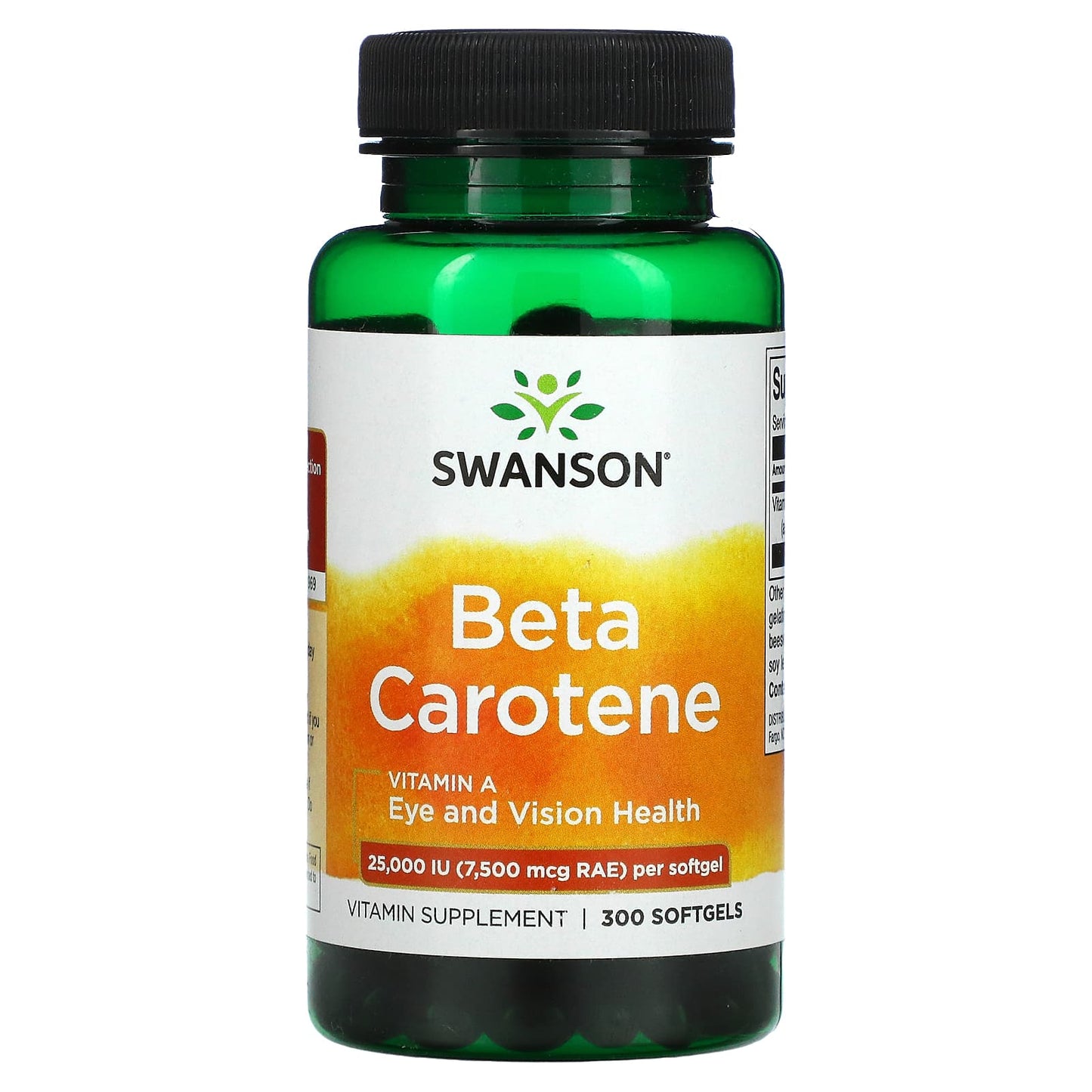 Swanson-Beta Carotene-25,000 IU (7,500 mcg RAE)-300 Softgels