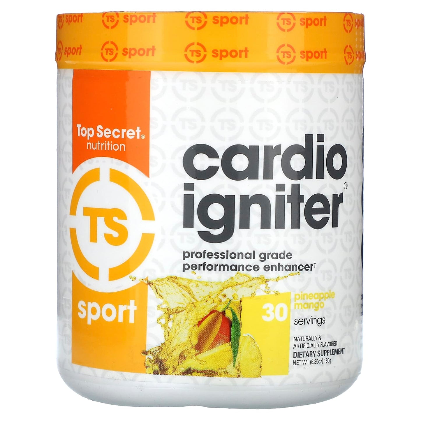 Top Secret Nutrition-Sport-Cardio Igniter- Professional Grade Performance Enhancer-Pineapple Mango-6.35 oz (180 g)