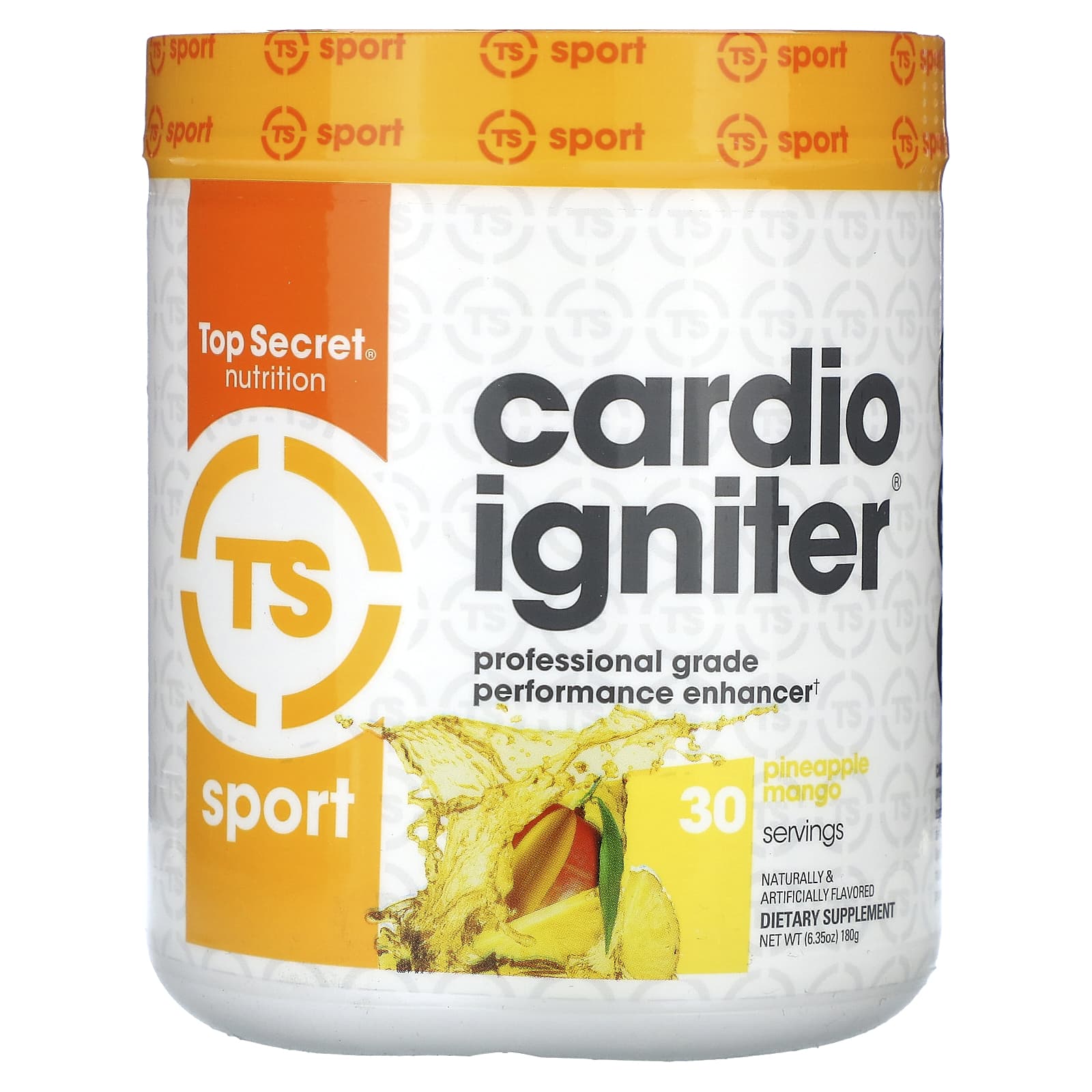 Top Secret Nutrition-Sport-Cardio Igniter- Professional Grade Performance Enhancer-Pineapple Mango-6.35 oz (180 g)