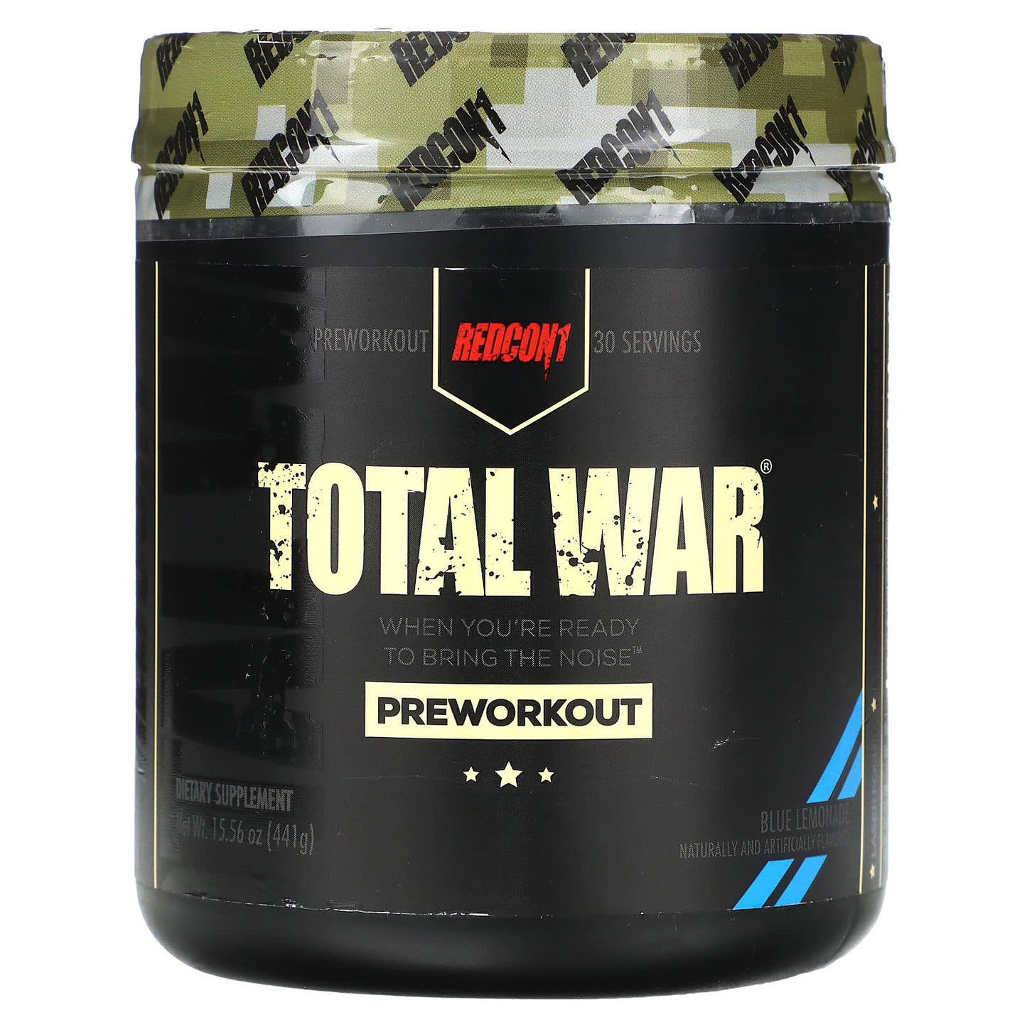 Redcon1-Total War-Pre-Workout-Blue Lemonade-15.56 oz (441 g)