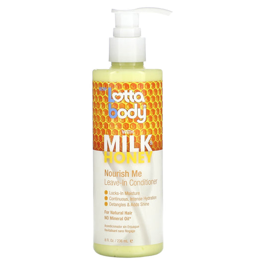 Lottabody-Nourish Me-Leave-In Conditioner with Milk & Honey-8 fl oz (236 ml)