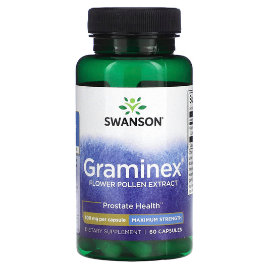 Swanson-Graminex Flower Pollen Extract-Maximum Strength-500 mg-60 Capsules