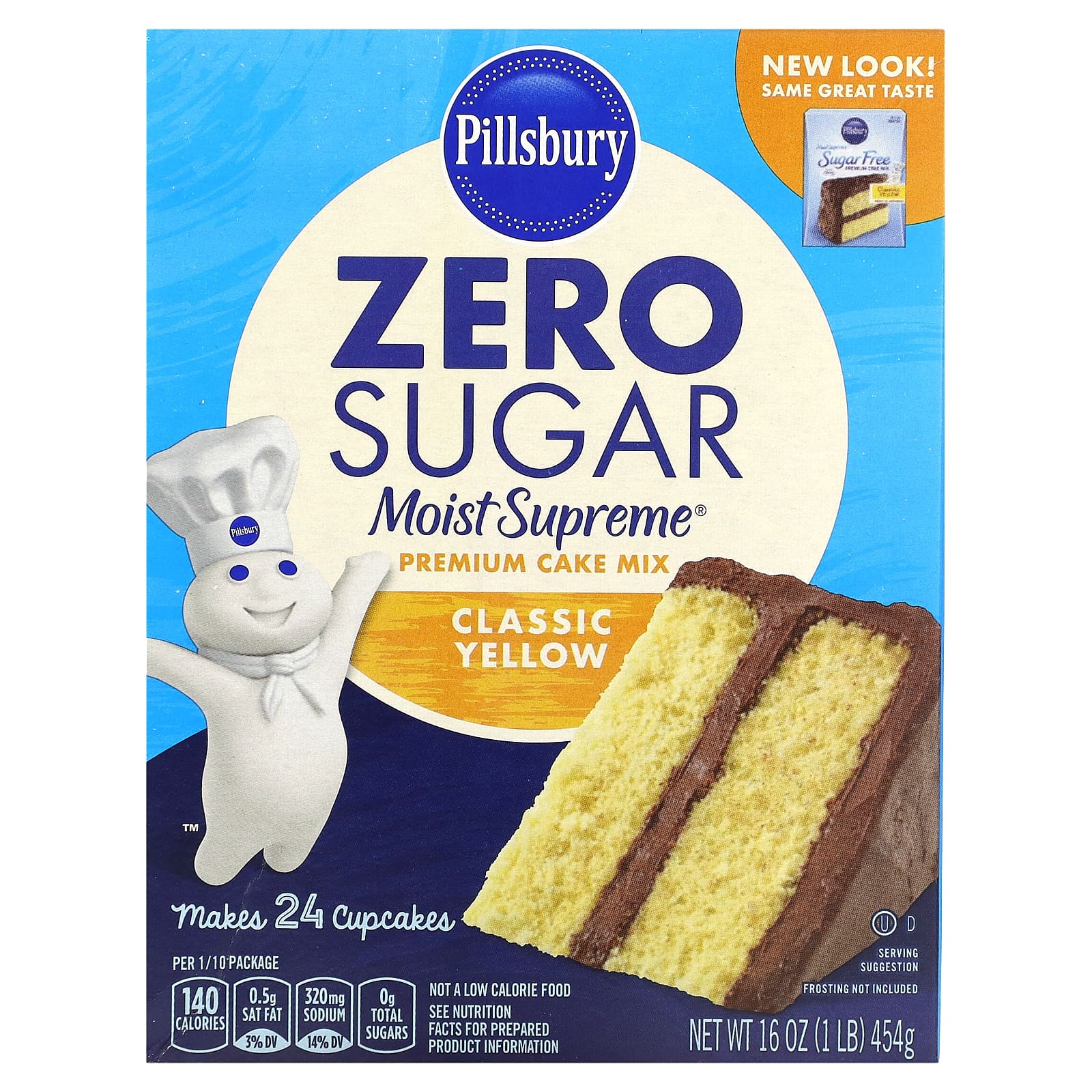 Pillsbury-Zero Sugar-Premium Cake Mix-Classic Yellow-16 oz (454 g)