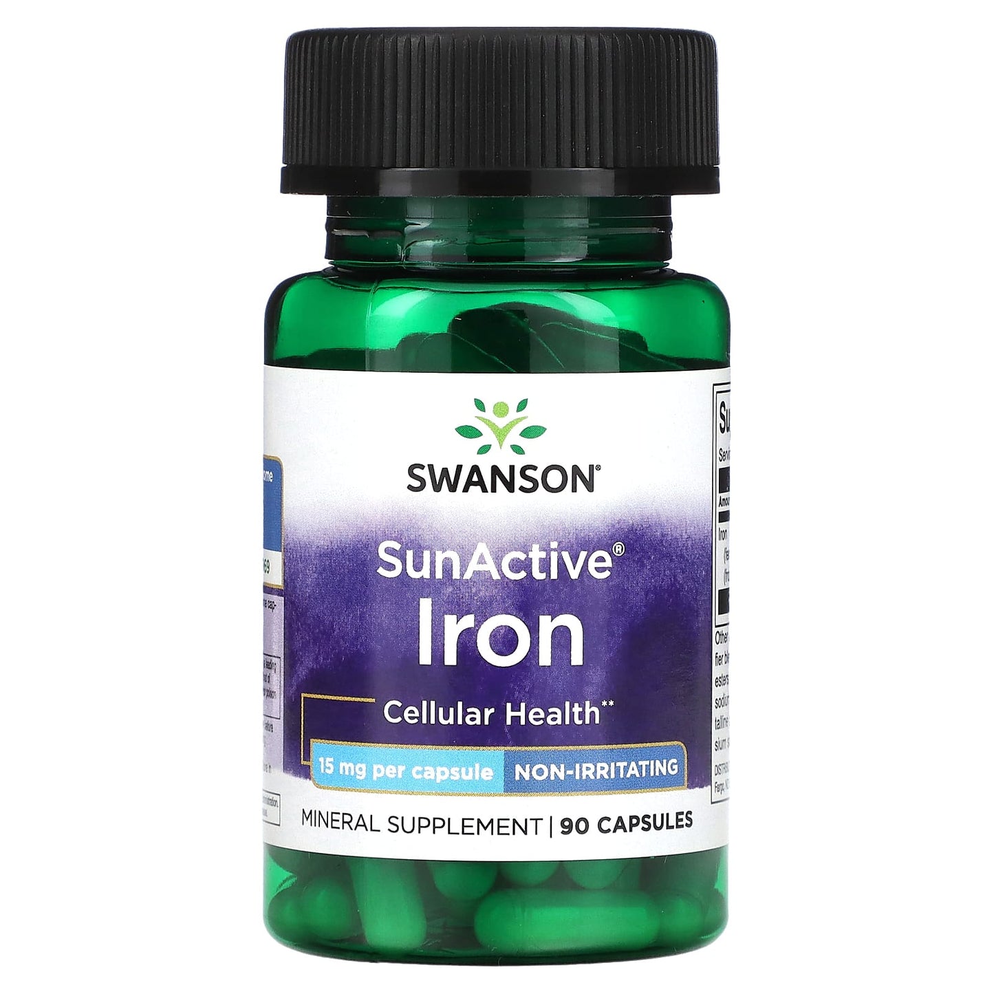 Swanson-SunActive-Iron-15 mg-90 Capsules