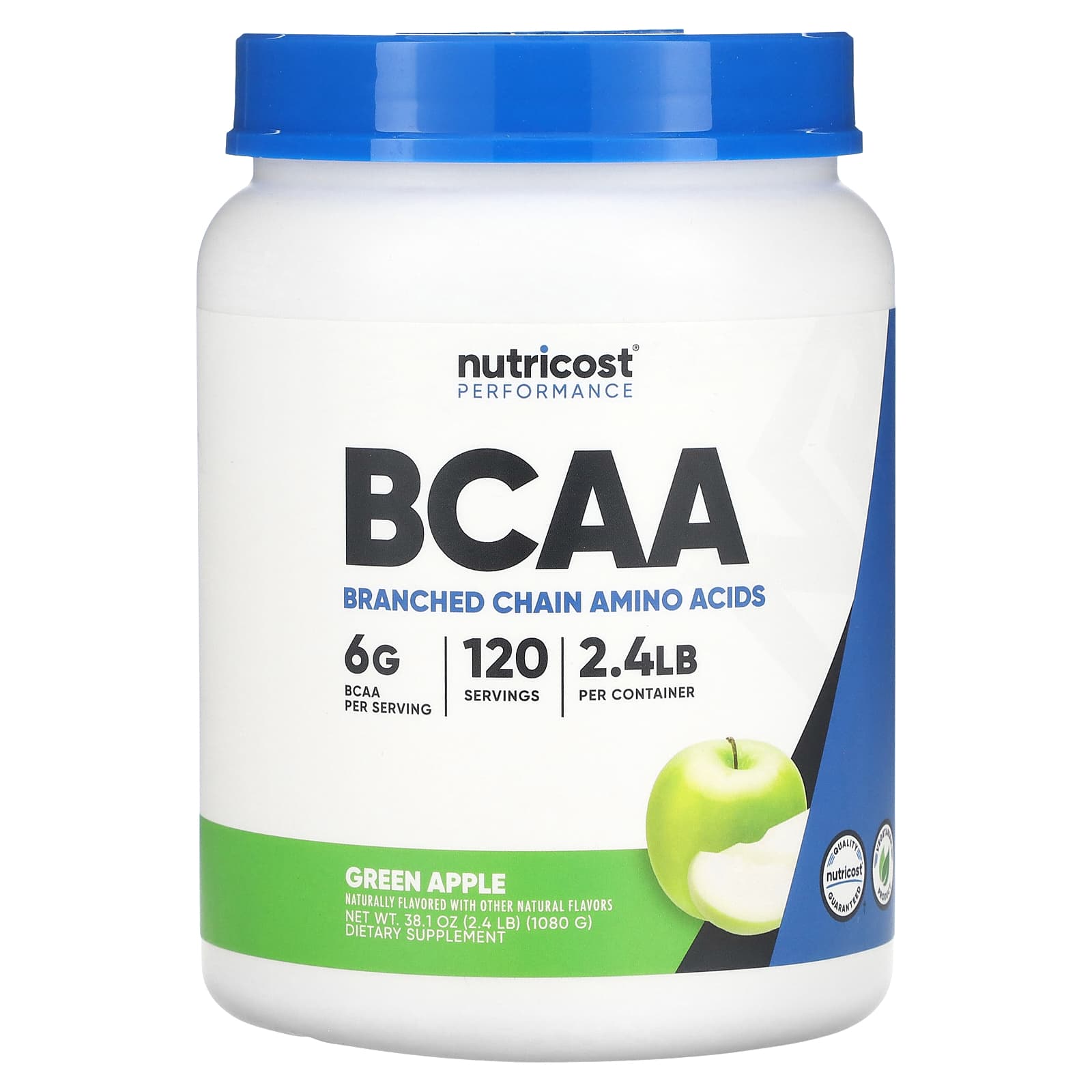 Nutricost-Performance-BCAA-Green Apple-2.4 lb (1,080 g)