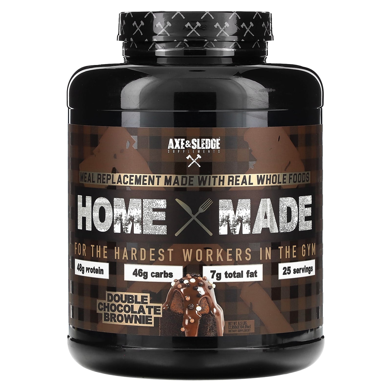 Axe & Sledge Supplements-Home Made-Meal Replacement-Double Chocolate Brownie-6.5 lbs (2,950 g)