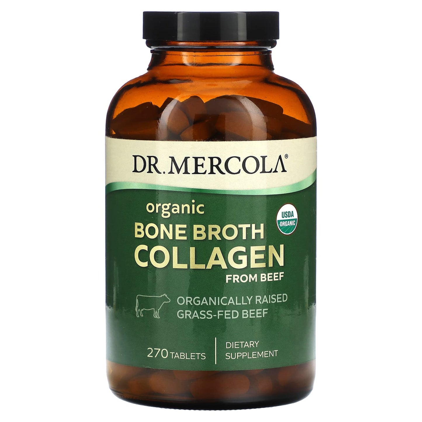 Dr. Mercola-Organic Bone Broth Collagen from Beef-270 Tablets