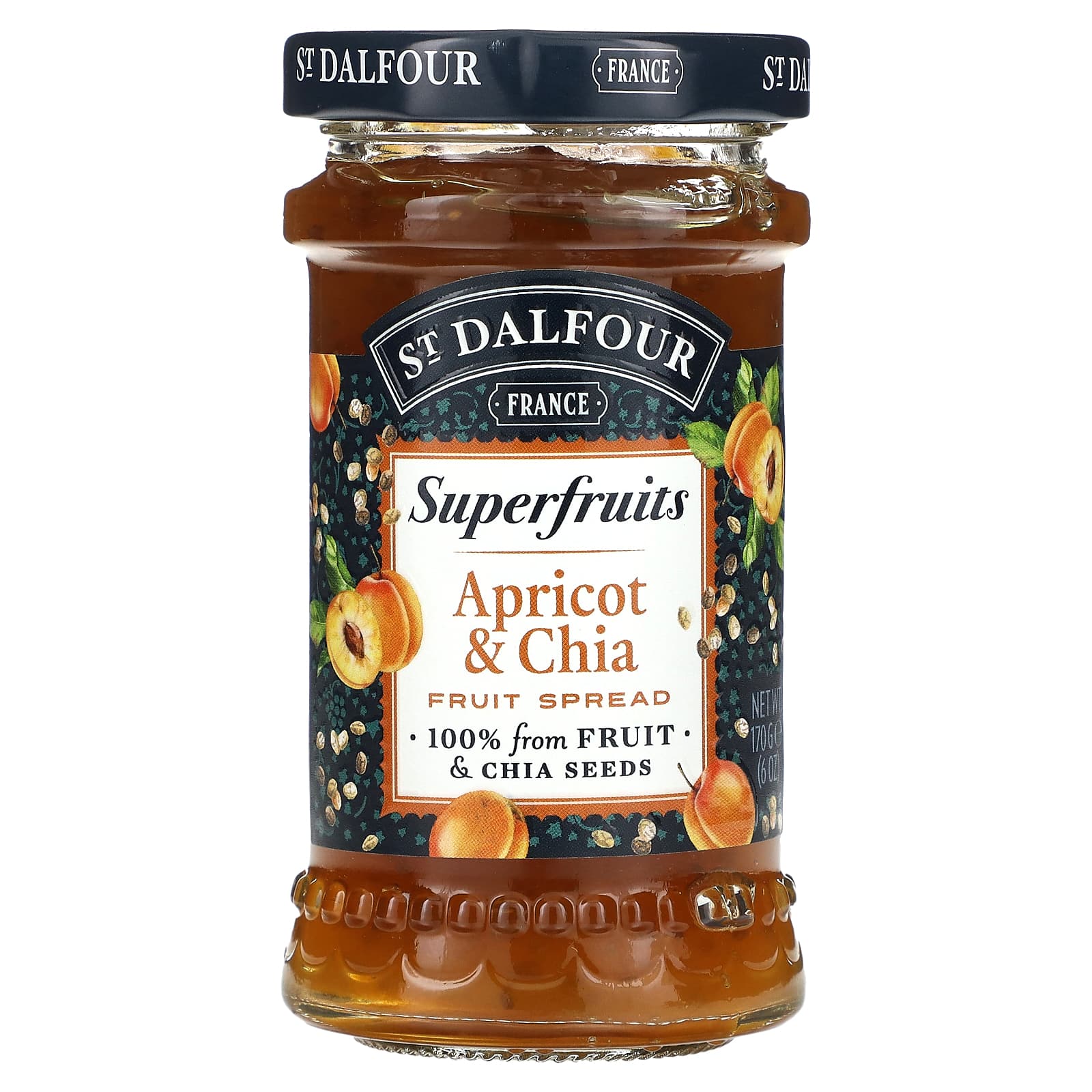 St. Dalfour-Superfruits-Fruit Spread-Apricot & Chia -6 oz (170 g)