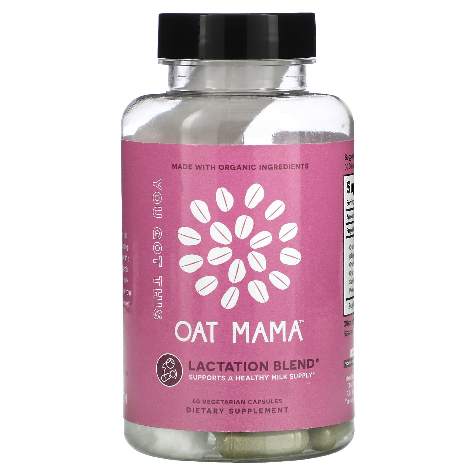 Oat Mama-You Got This-Lactation Blend-60 Vegetarian Capsules