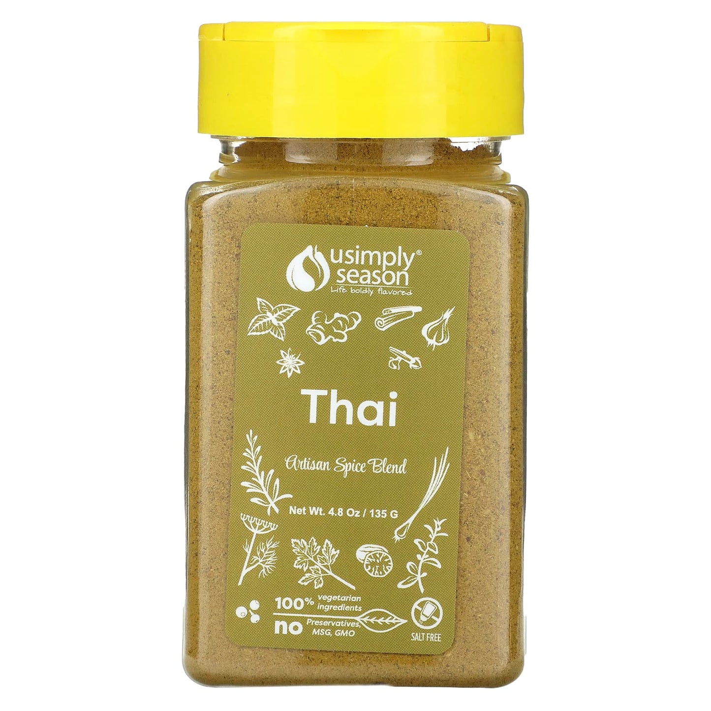 USimplySeason-Artisan Spice Blend-Thai-4.8 oz (135 g)