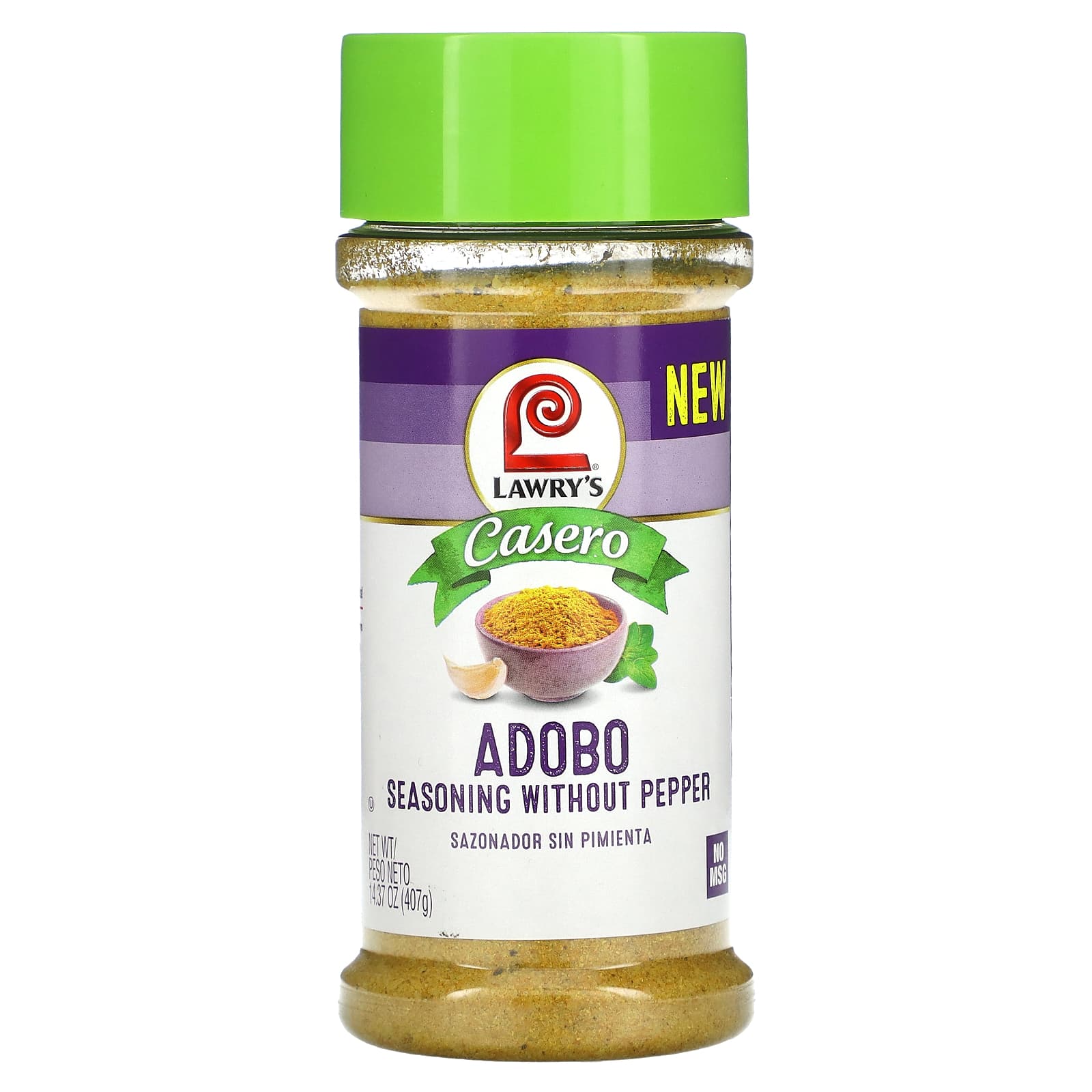 Lawry's-Casero-Adobo Seasoning Without Pepper-14.37 oz (407 g)