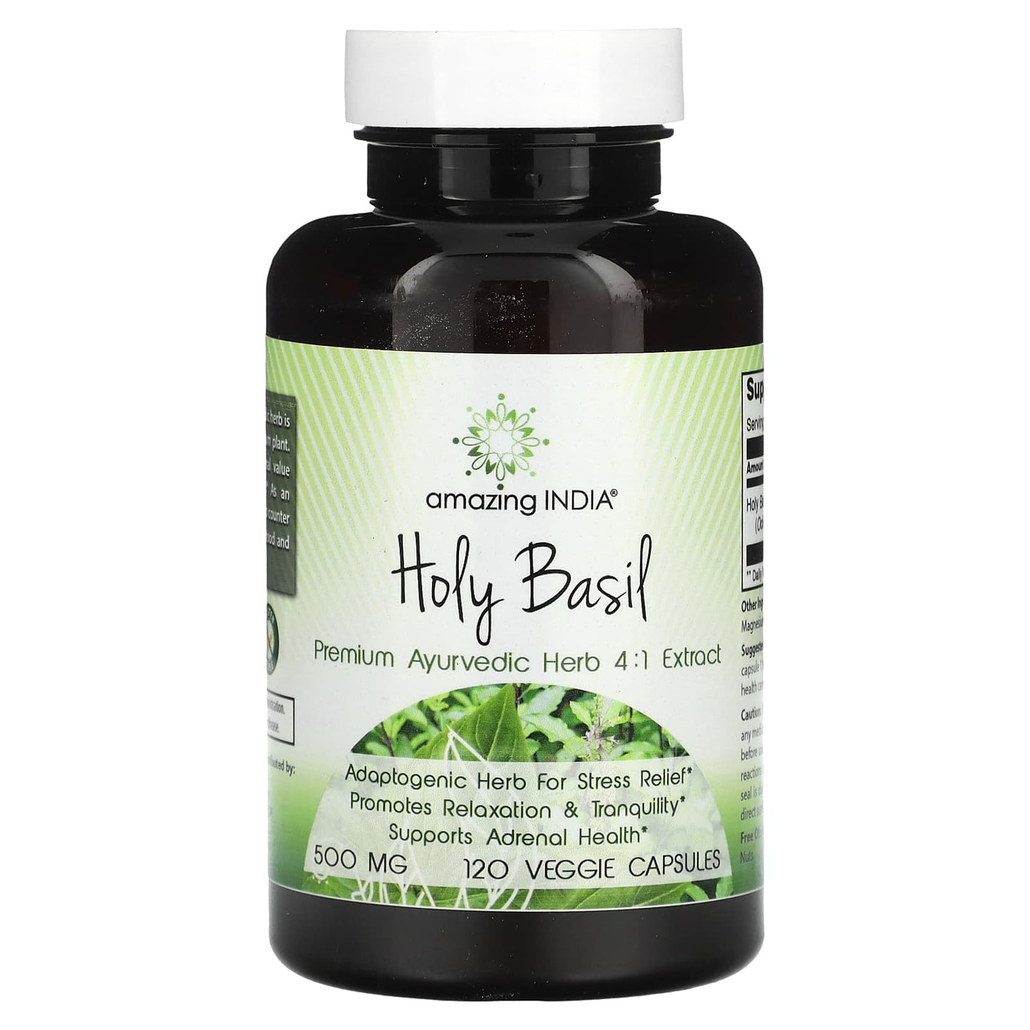 Amazing India-Holy Basil-500 mg-120 Veggie Capsules