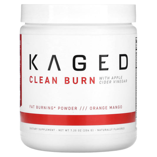 Kaged-Clean Burn With Apple Cider Vinegar-Orange Mango-7.2 oz (204 g)