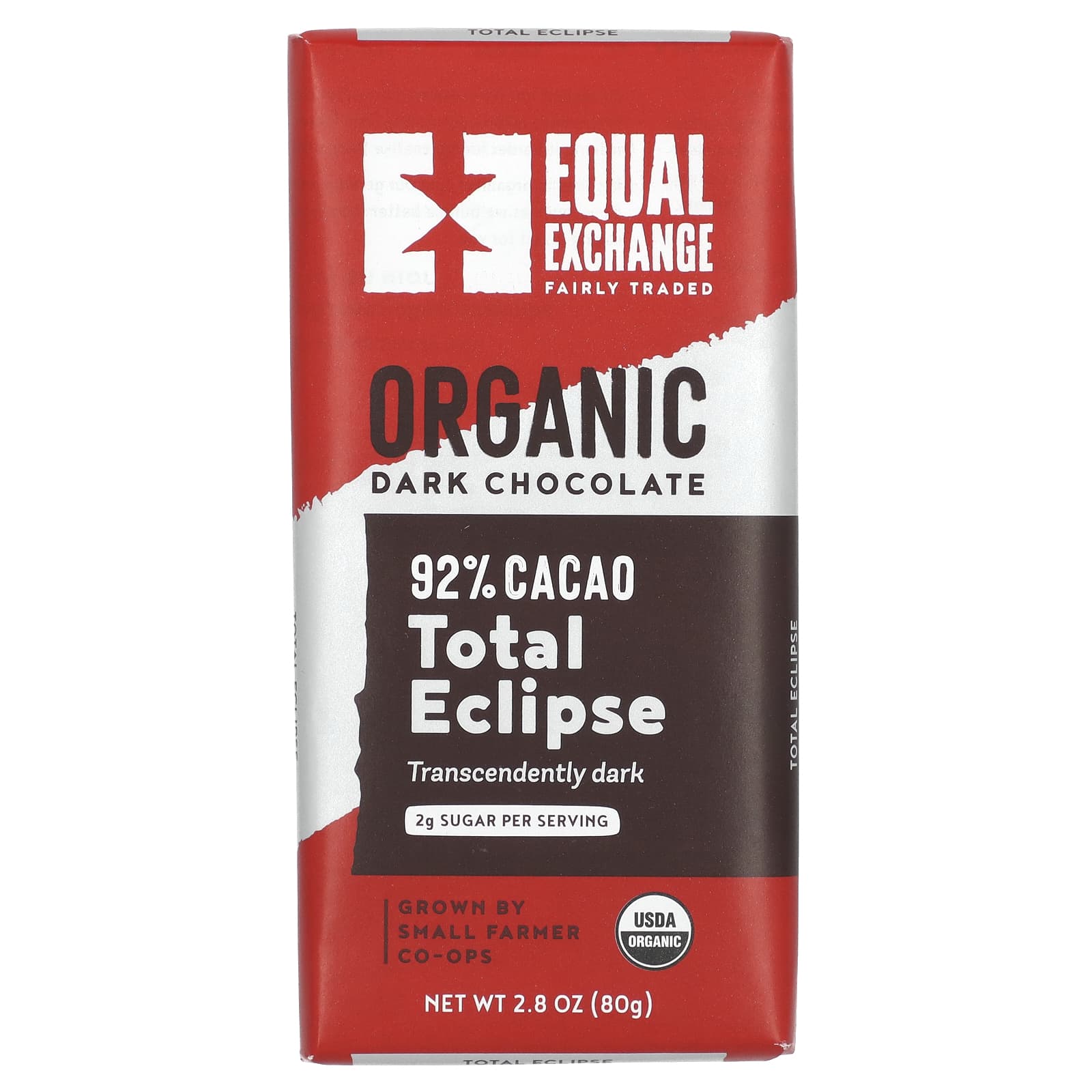 Equal Exchange-Organic Dark Chocolate-Total Eclipse-92% Cacao-2.8 oz (80 g)