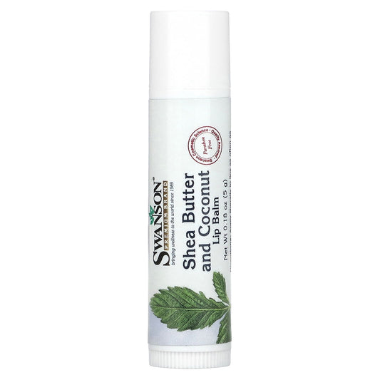 Swanson-Lip Balm Shea Butter and Coconut-0.18 oz (5 g)