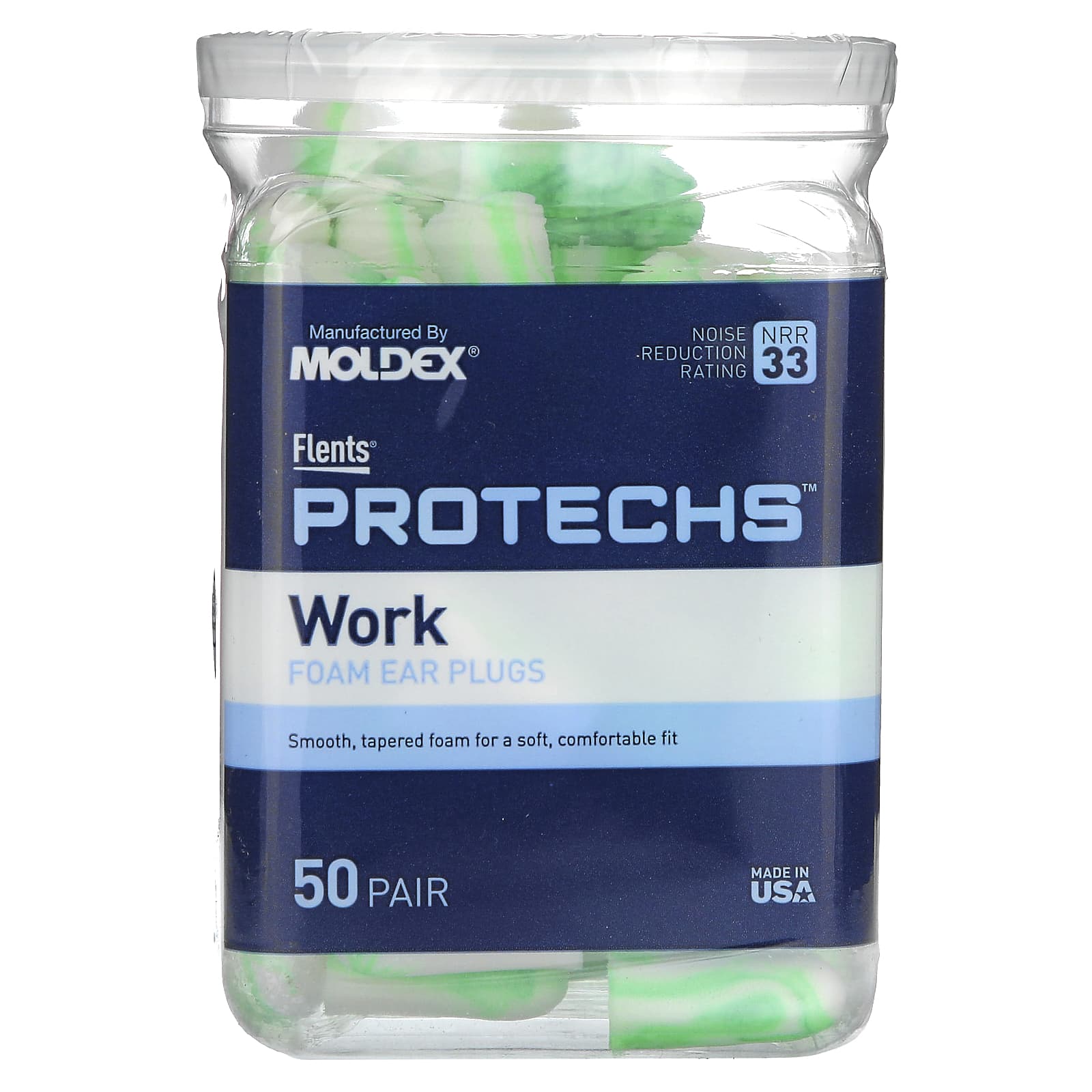 Flents-Protechs-Foam Ear Plugs-Work-50 Pair