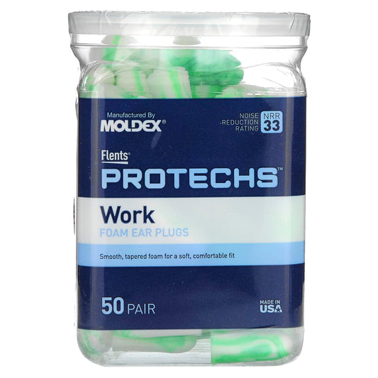 Flents-Protechs-Foam Ear Plugs-Work-50 Pair