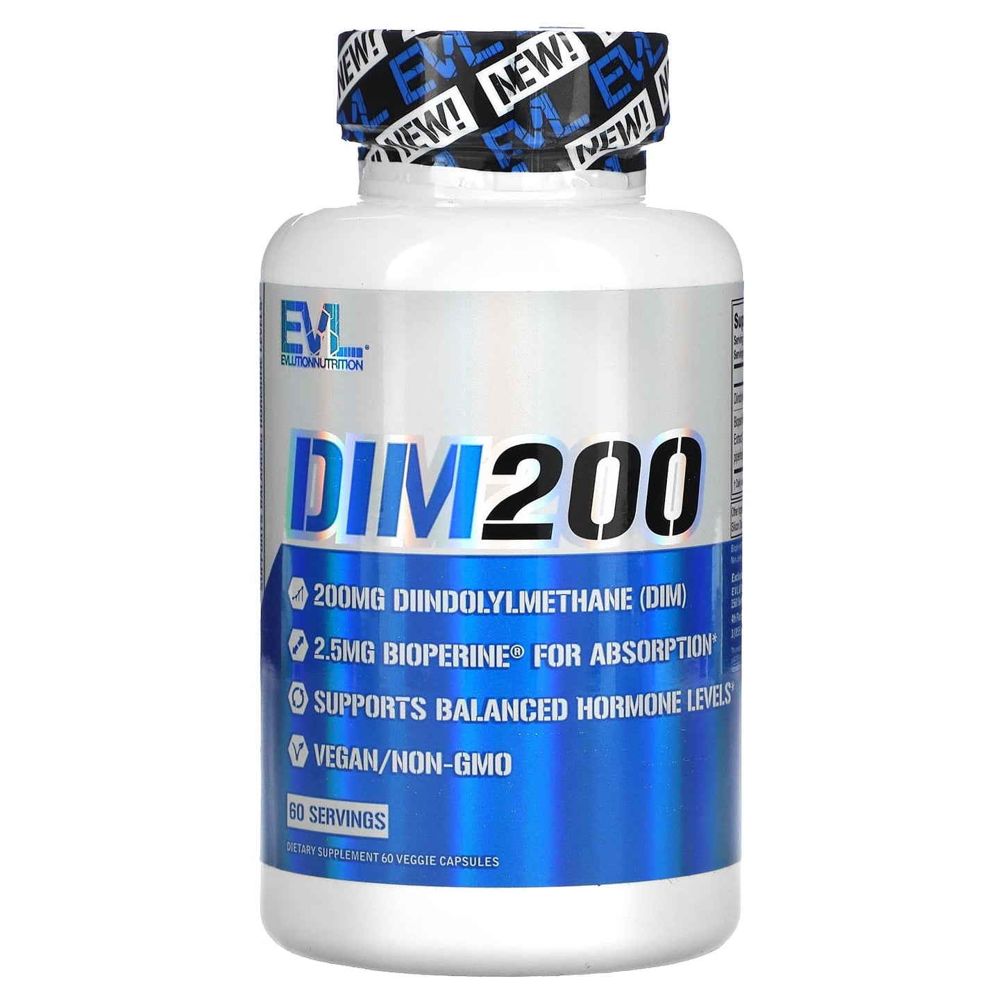 EVLution Nutrition-DIM 200-200 mg-60 Veggie Capsules