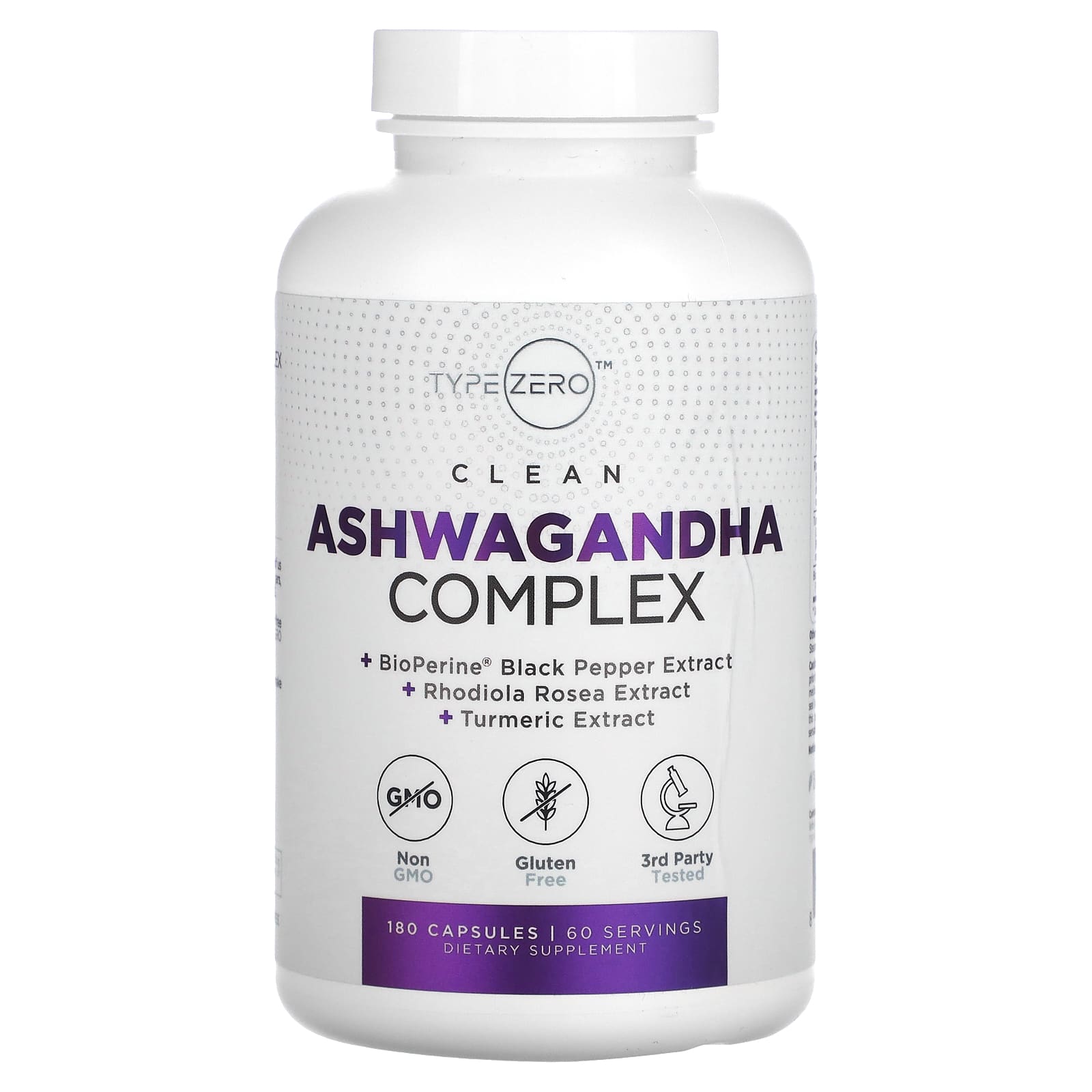 TypeZero-Clean-Ashwagandha Complex-180 Capsules