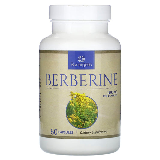 Sunergetic-Berberine-1,200 mg-60 Capsules (600 mg per Capsule)