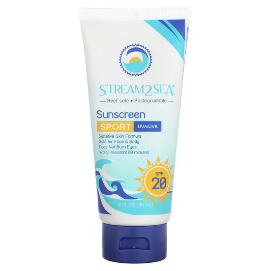 Stream2Sea-Sunscreen-Sport-SPF 20-3 fl oz (90 ml)