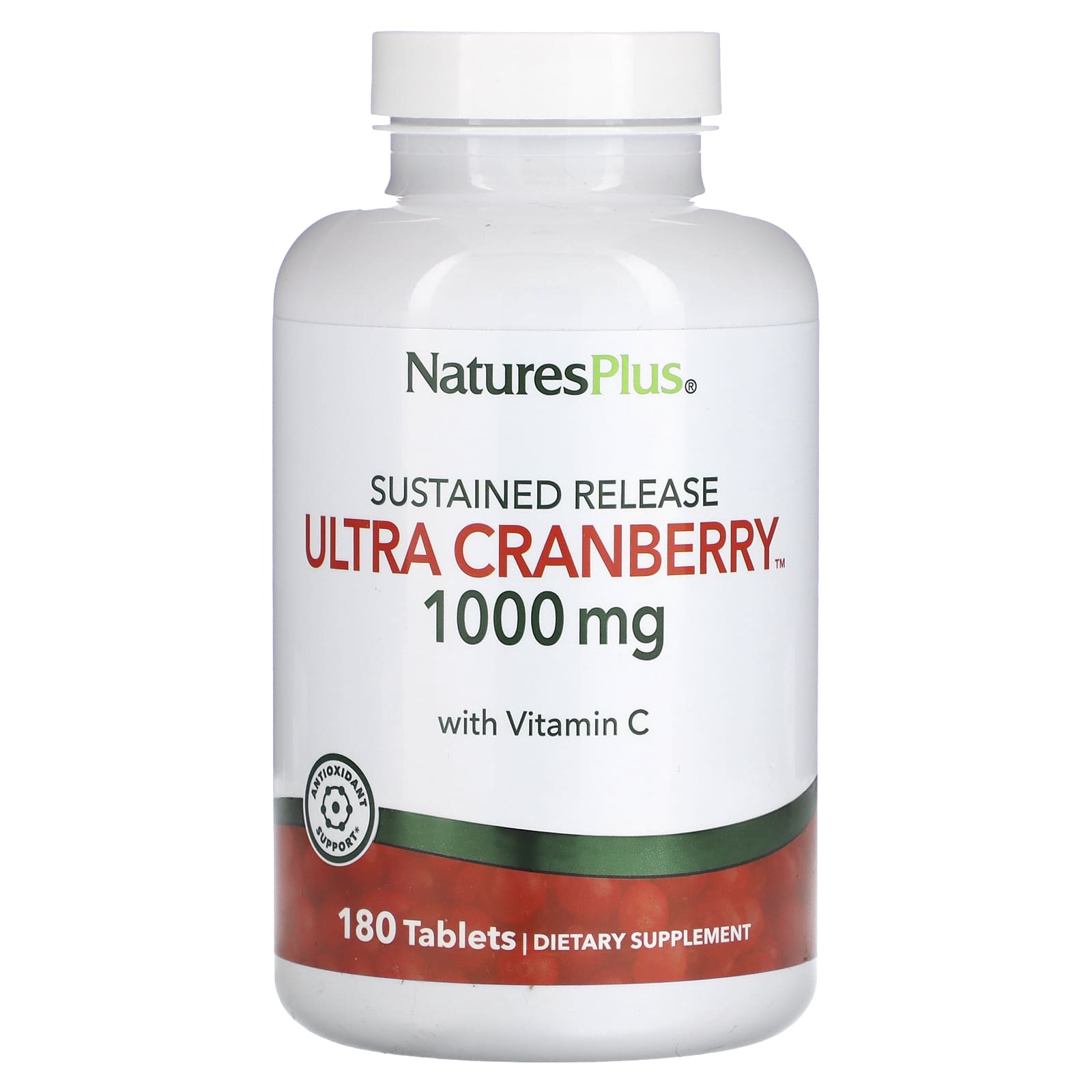 NaturesPlus-Sustained Release Ultra Cranberry-1,000 mg-180 Tablets