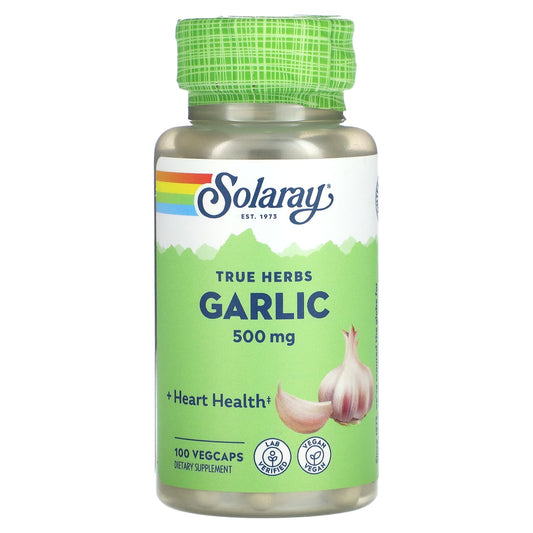 Solaray-True Herbs-Garlic-500 mg-100 VegCaps