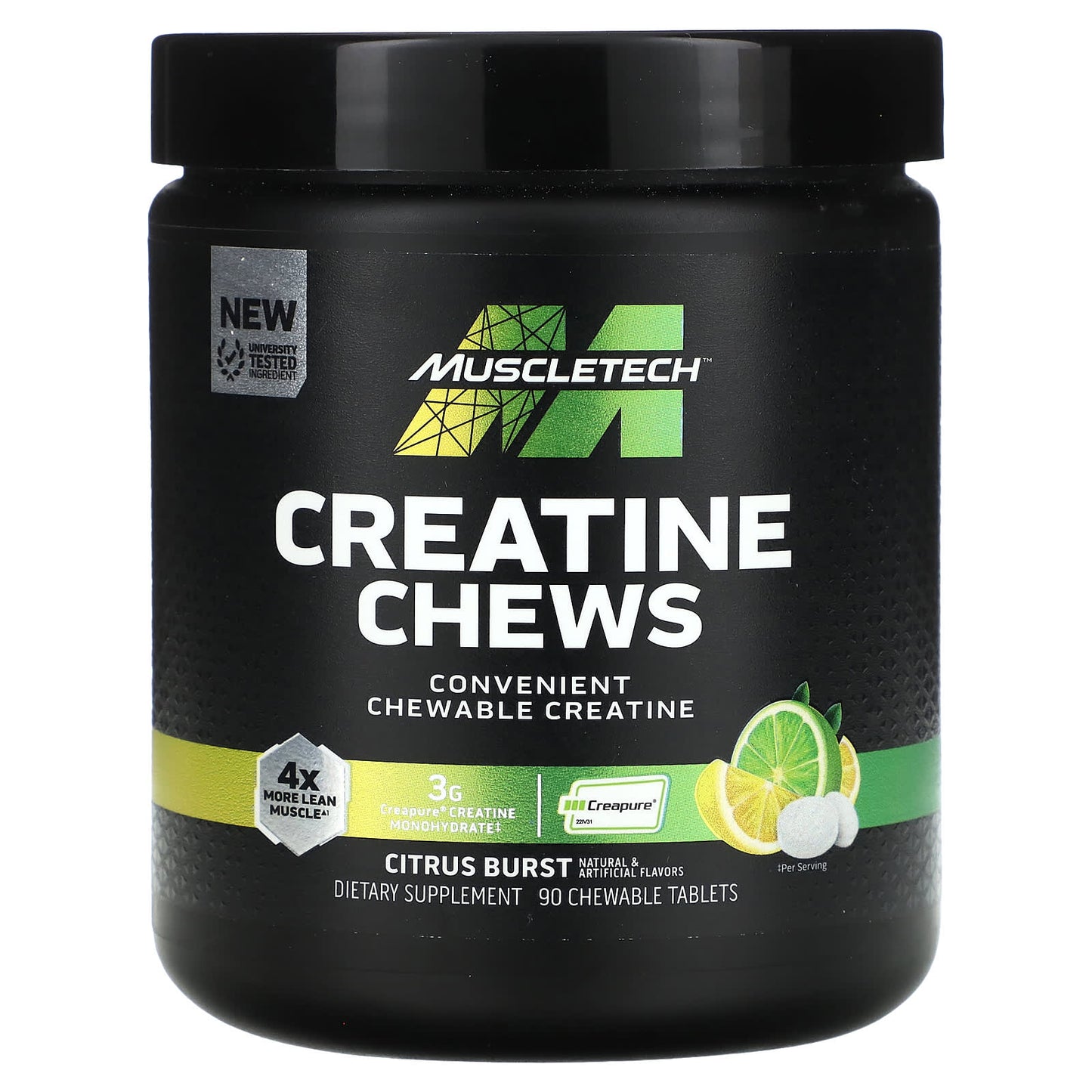 MuscleTech-Creatine Chews-Citrus Burst -90 Chewable Tablets