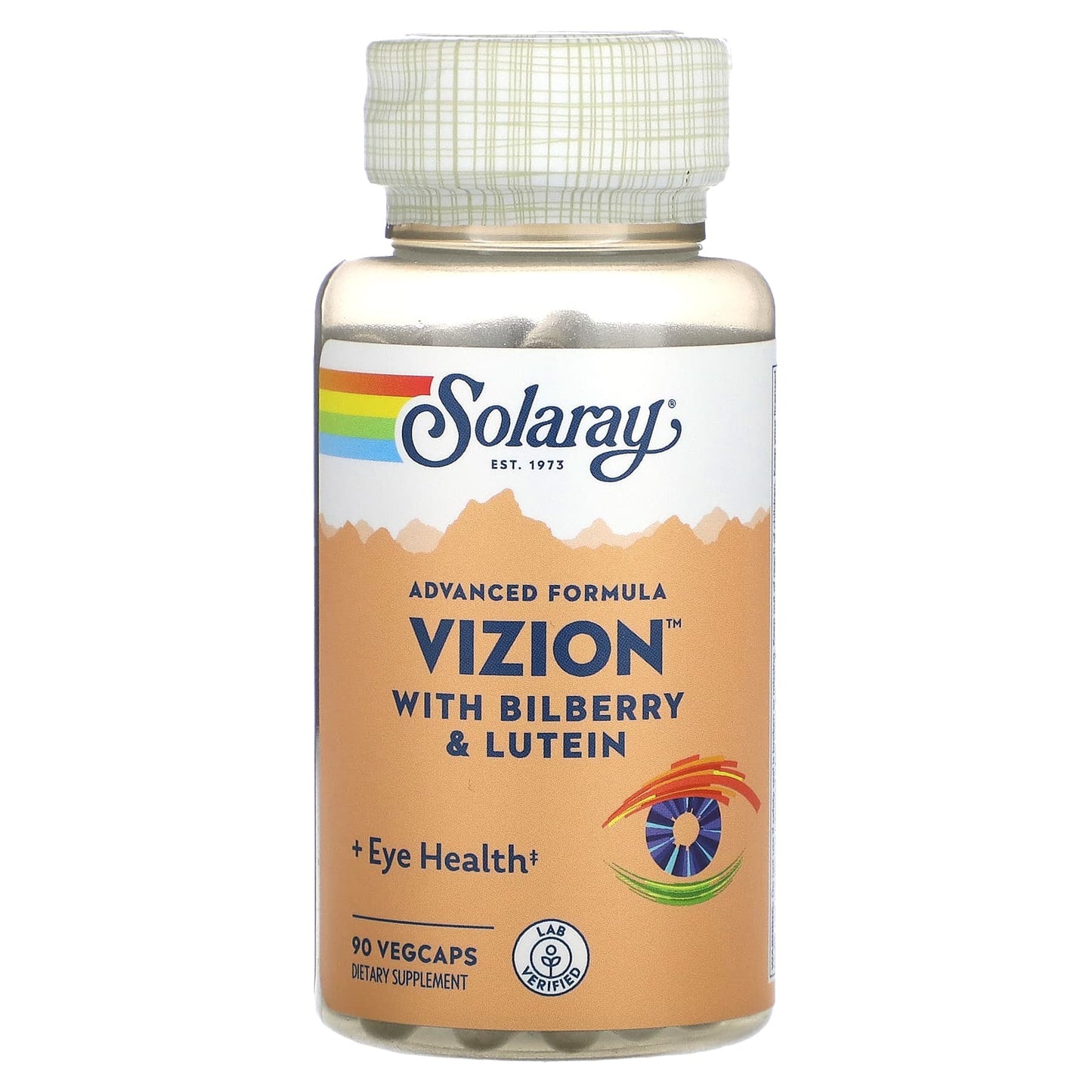 Solaray-Advanced Formula Vizion with Blueberry & Lutein-90 VegCaps