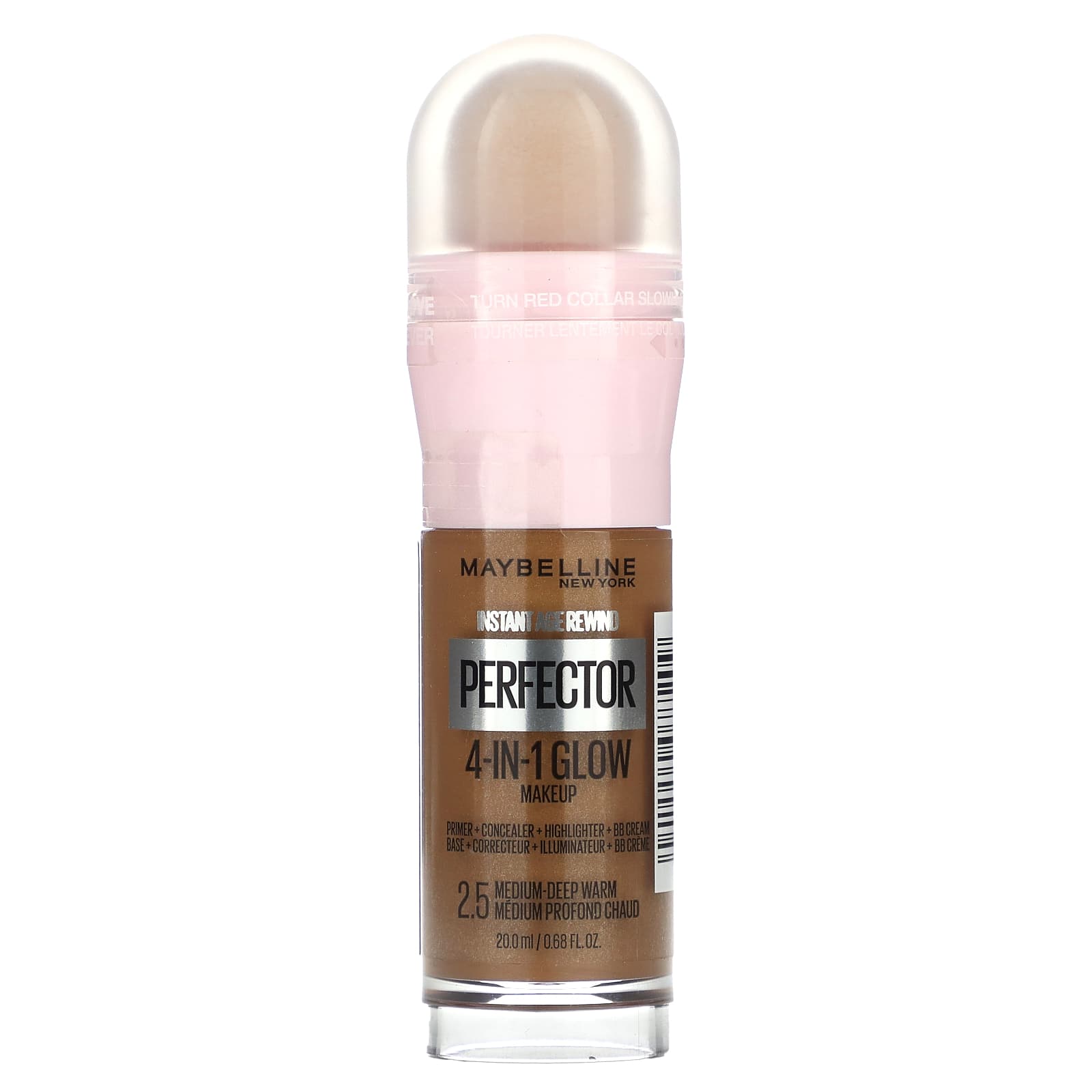 Maybelline-Instant Age Rewind-Perfector 4-in-1 Glow Makeup-2.5 Medium-Deep Warm-0.68 fl oz (20 ml)