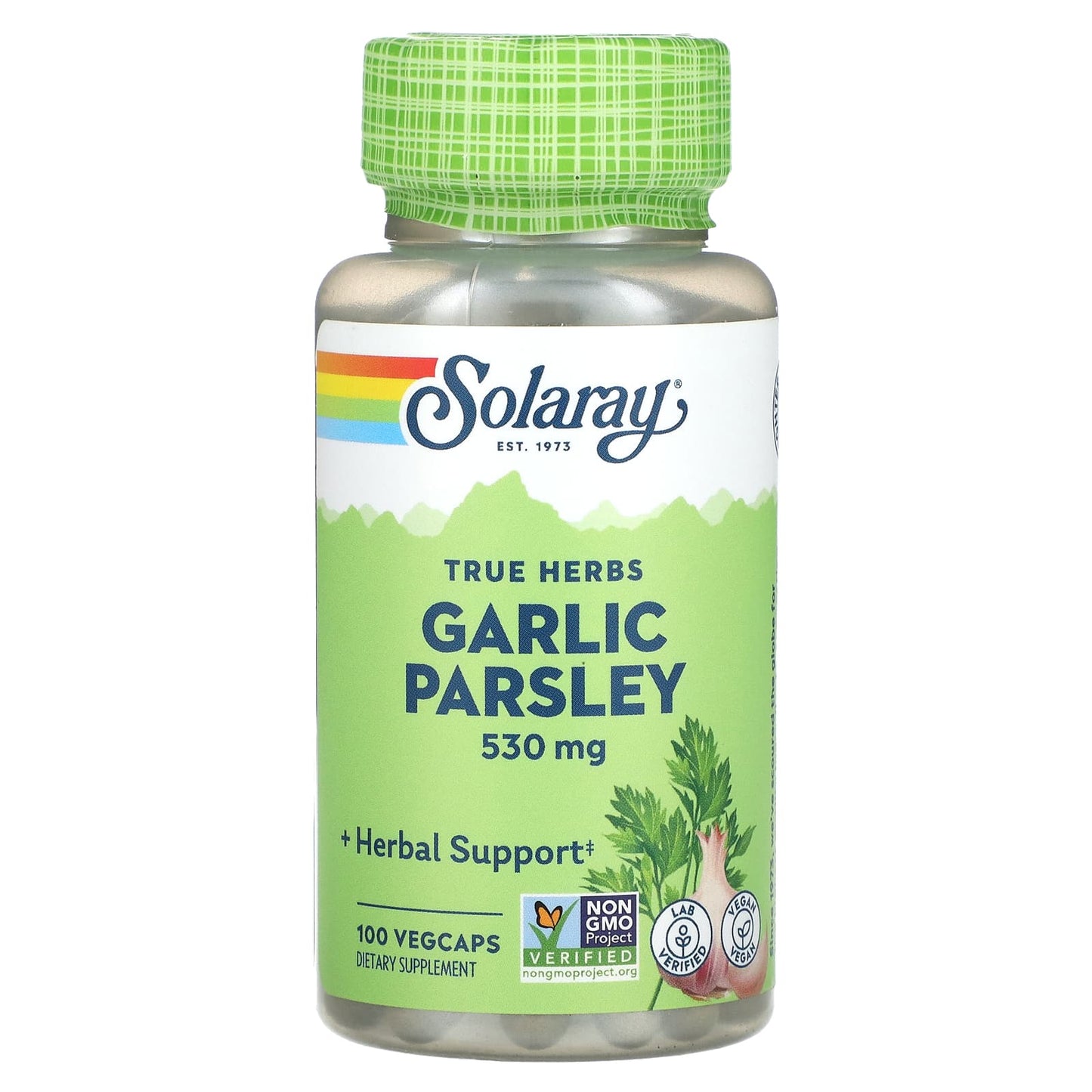 Solaray-True Herbs-Garlic Parsley-530 mg-100 VegCaps