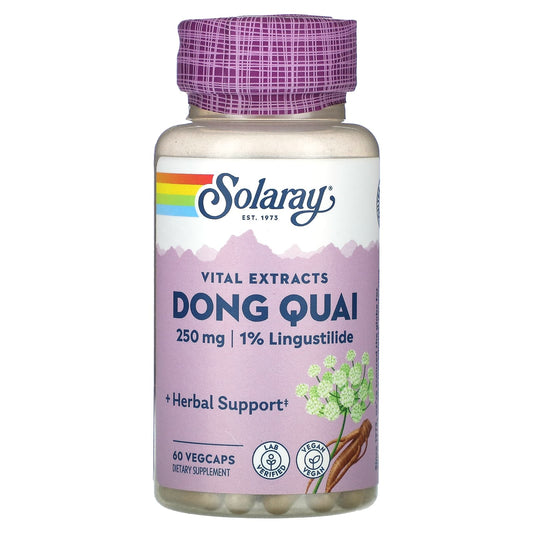 Solaray-Vital Extracts-Dong Quai-250 mg-60 VegCaps