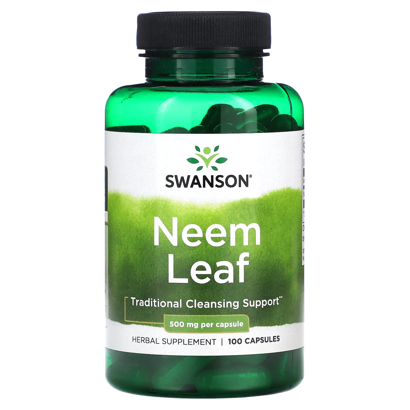 Swanson-Neem Leaf-500 mg-100 Capsules