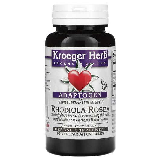 Kroeger Herb Co-Adaptogen-Rhodiola Rosea-90 Vegetarian Capsules