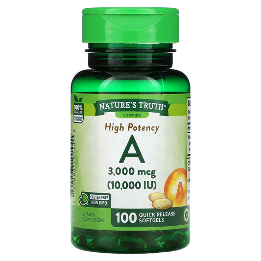 Nature's Truth-High Potency Vitamin A-3,000 mcg (10,000 IU)-100 Quick Release Softgels