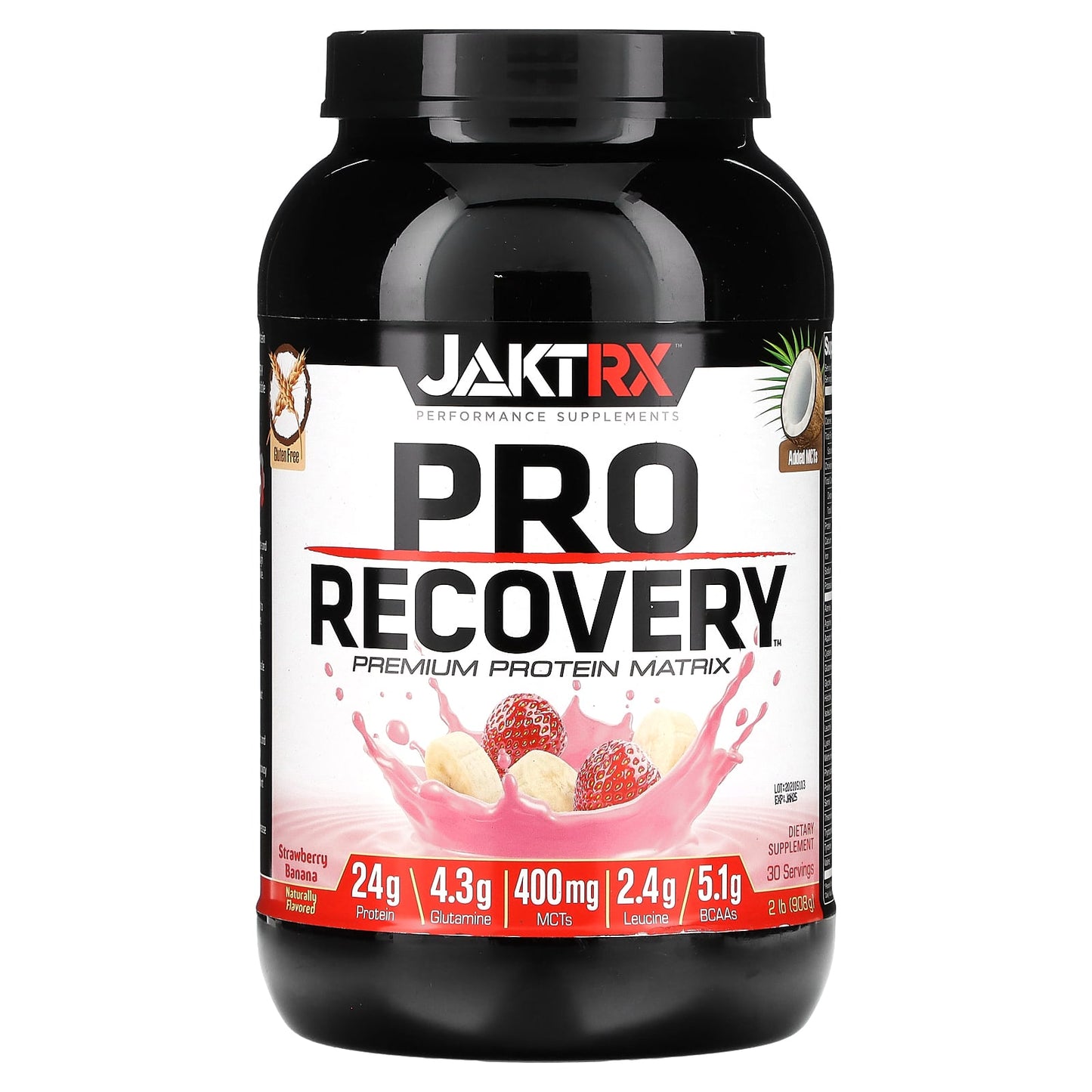 JAKTRX-Pro Recovery-Premium Protein Matrix-Strawberry Banana-2 lb (908 g)