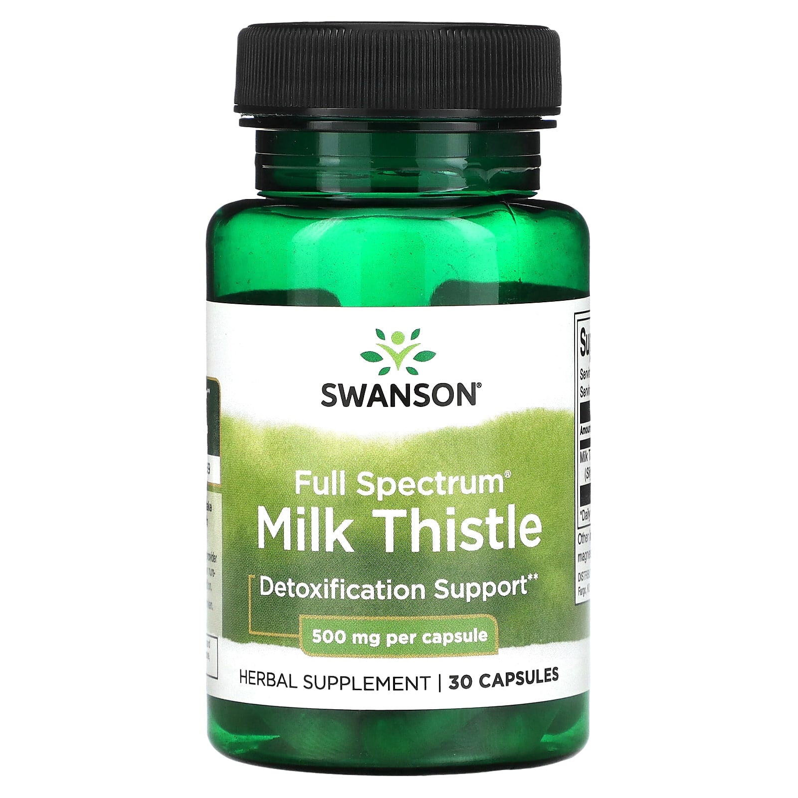 Swanson-Full Spectrum Milk Thistle-500 mg-30 Capsules