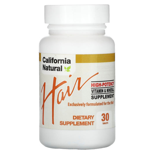 California Natural-Hair-High Potency-30 Tablets