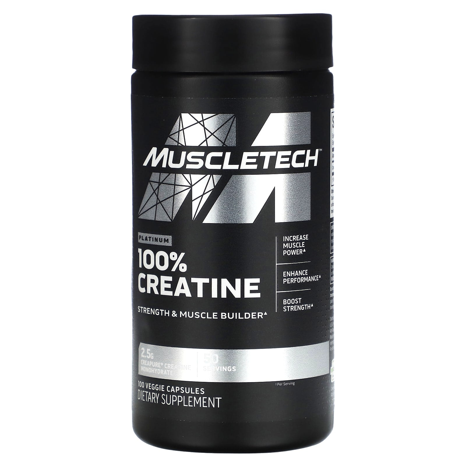 MuscleTech-Platinum 100% Creatine-100 Veggie Capsules