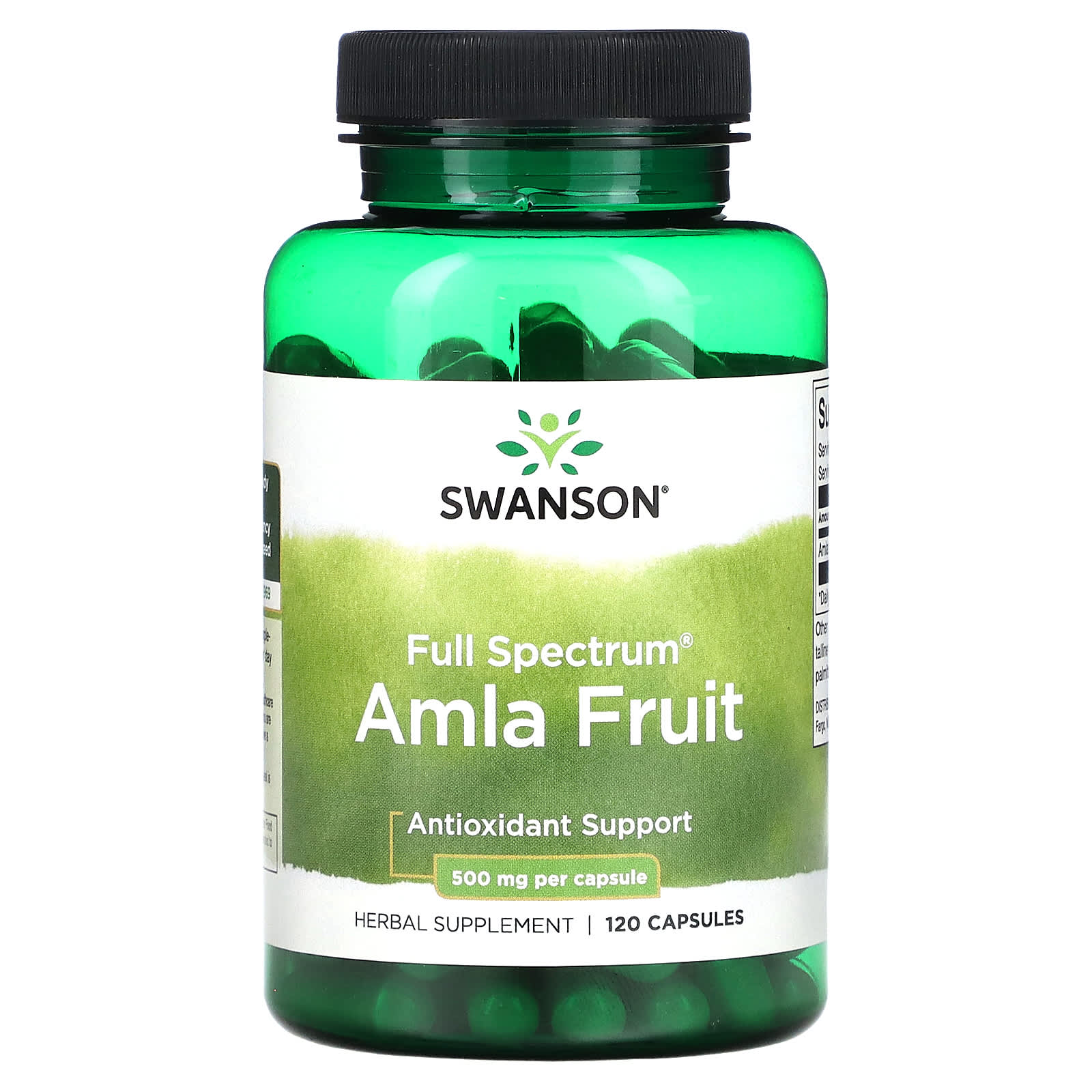 Swanson-Full Spectrum Amla Fruit-500 mg-120 Capsules