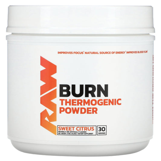 Raw Nutrition-Burn-Thermogenic Powder-Sweet Citrus-18.2 oz (516 g)