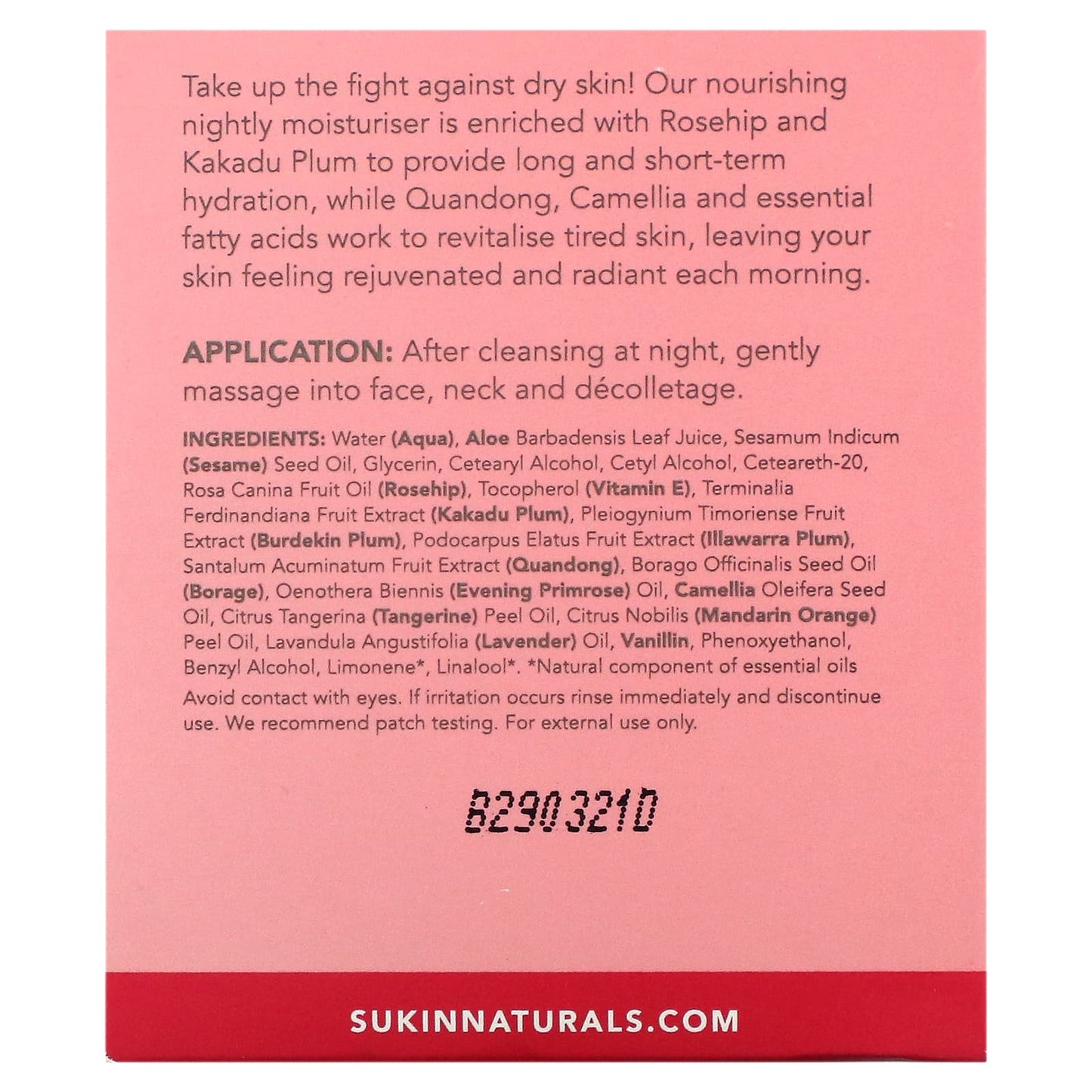 Sukin, Enriching Night Cream, Rosehip, 4.06 fl oz (120 ml)