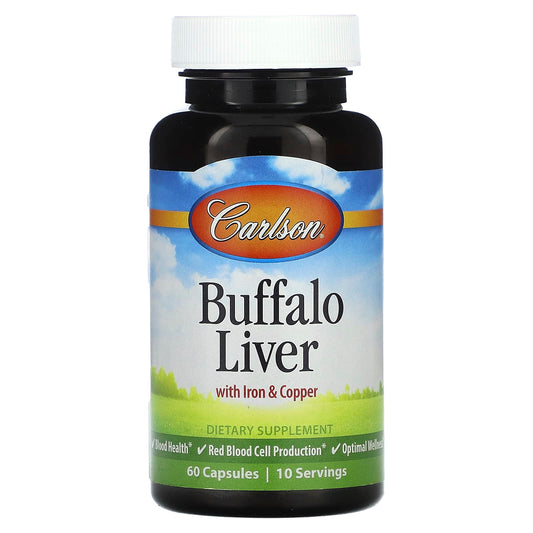 Carlson-Buffalo Liver with Iron & Copper-60 Capsules