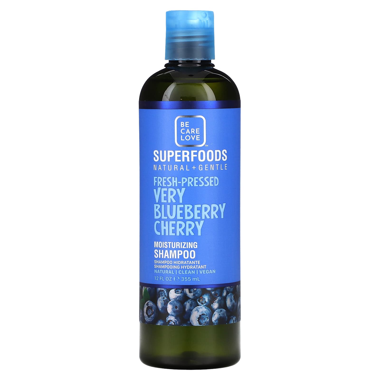 Be Care Love-Moisturizing Shampoo-Fresh-Pressed Very Blueberry Cherry-12 fl oz (355 ml)