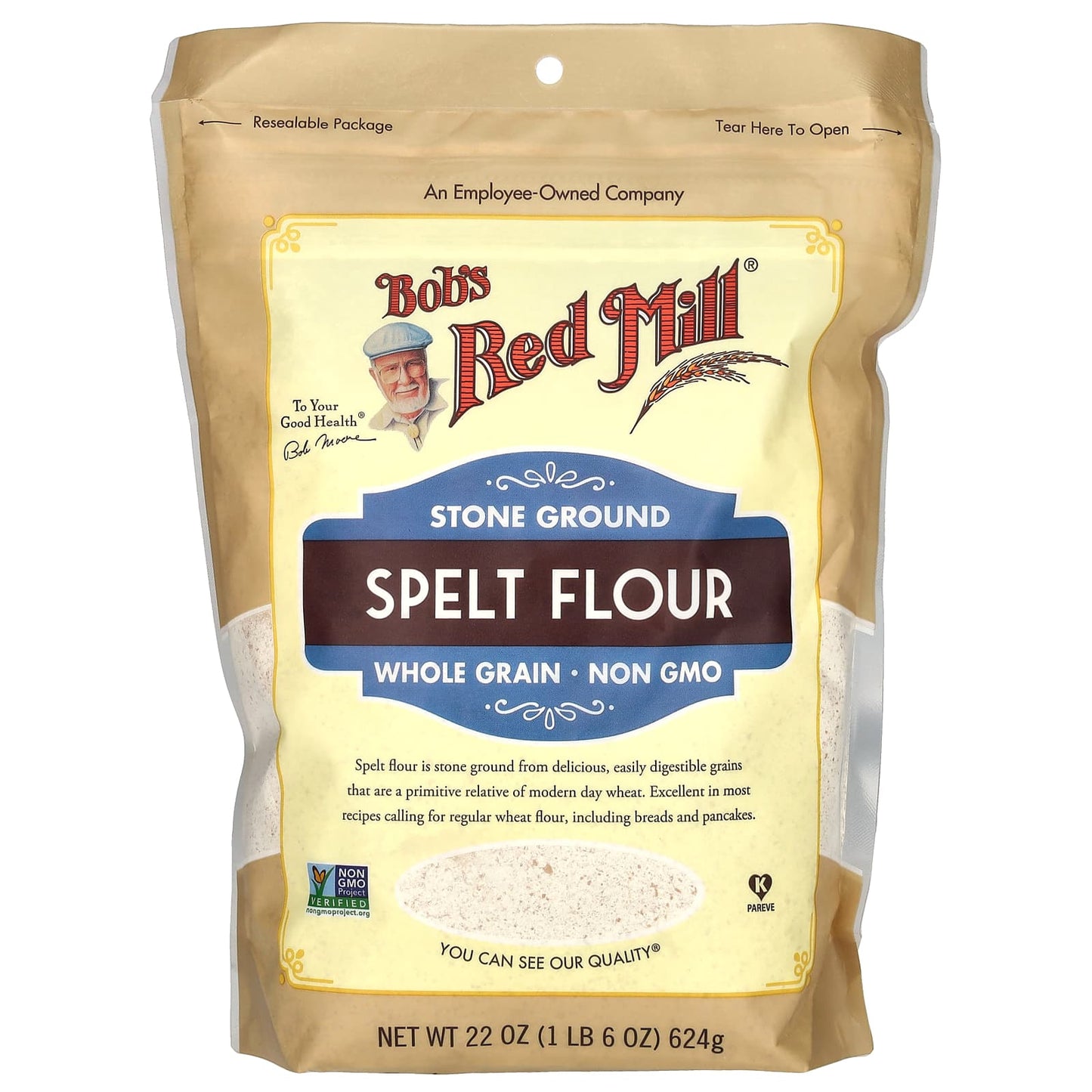 Bob's Red Mill-Spelt Flour-Whole Grain-22 oz (624 g)