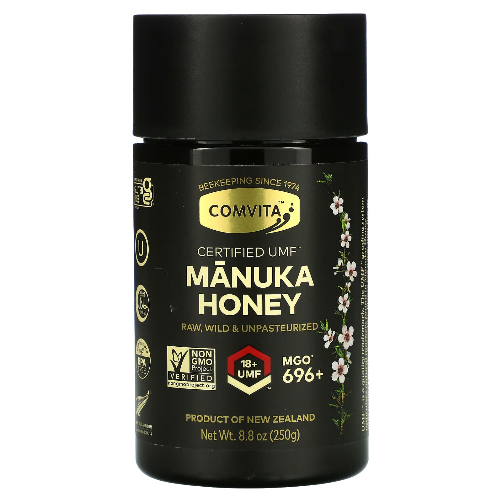 Comvita-Raw Manuka Honey-Certified UMF 18+ (MGO 696+)-8.8 oz (250 g)