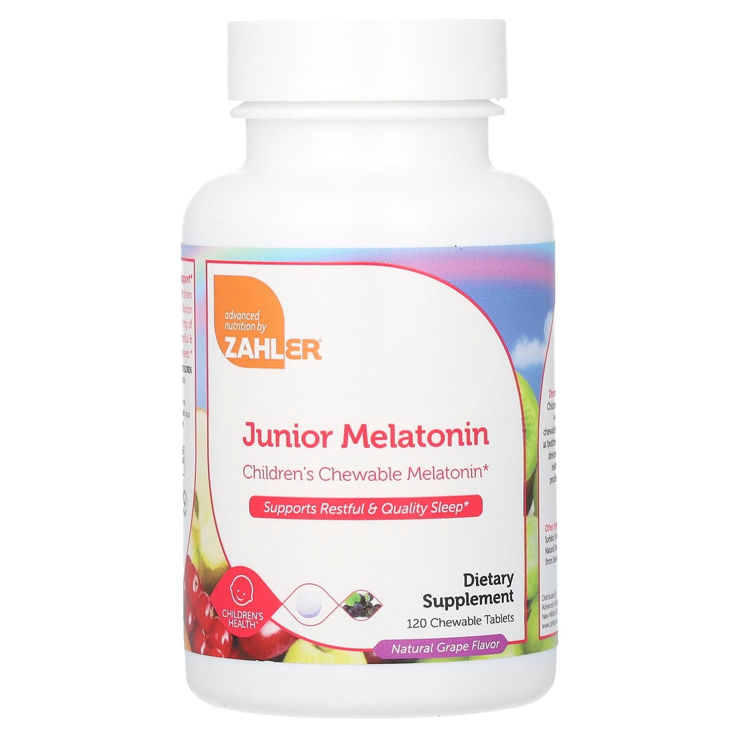 Zahler-Junior Melatonin-Natural Grape-120 Chewable Tablets