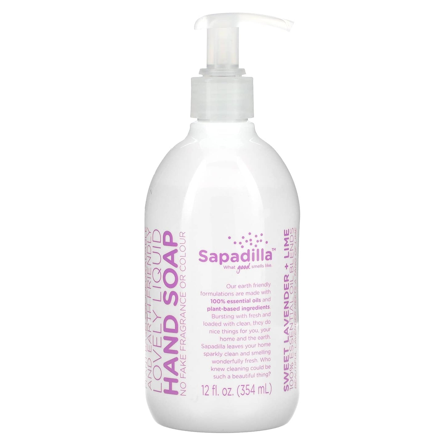 Sapadilla-Lovely Liquid-Hand Soap-Sweet Lavender + Lime-12 fl oz (354 ml)