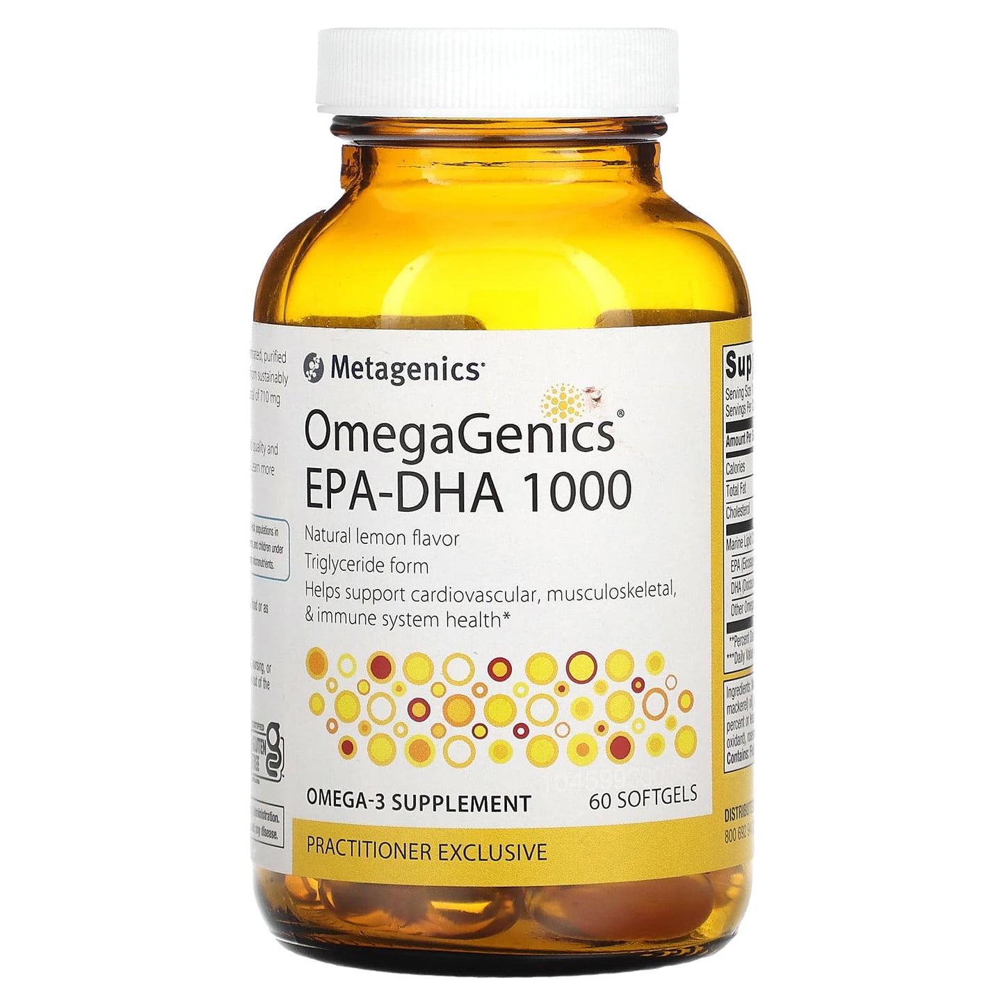 Metagenics-OmegaGenics EPA-DHA 1000-Natural Lemon-60 Softgels